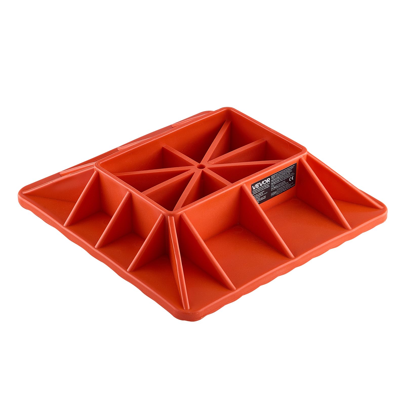 VEVOR Embase de Cric Tout Terrain Hi-Lift avec Support de Poignée, Base de Cric à Crémaillère 29,5x29,5 cm, avec Capacité de 3,18 T, pour la Plupart des Crics Agricoles avec Base 18,5x12 cm, Rouge