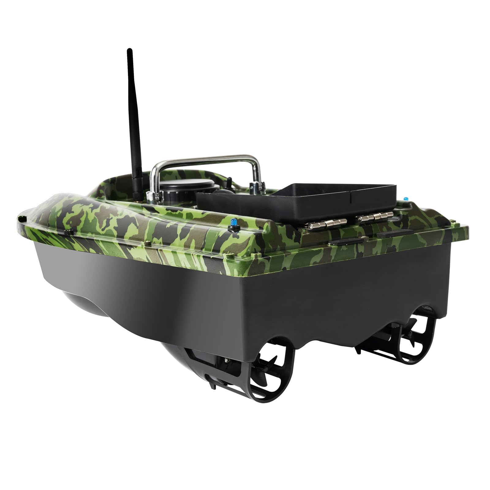 Bateau Amorceur Télécommandé 500M Bateau d'appât Amorceur sans Fil Leurre De Pêche Auto Cruise d'appât Camouflage avec Batteries De Grande Capacité Pêche sans Fil pour Piscines Et Lacs