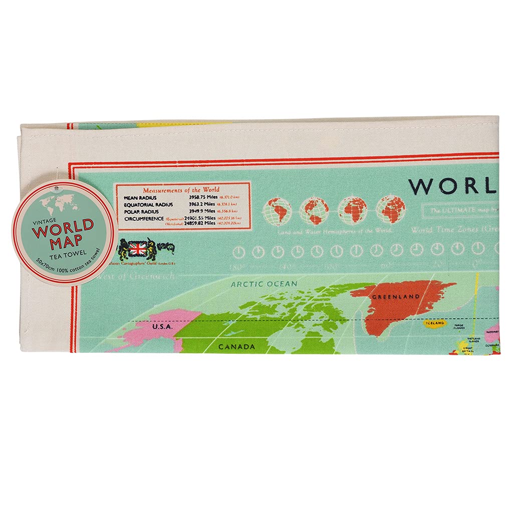 Poplar IRELAND Map Cotton Linen Dish/Tea Towel New