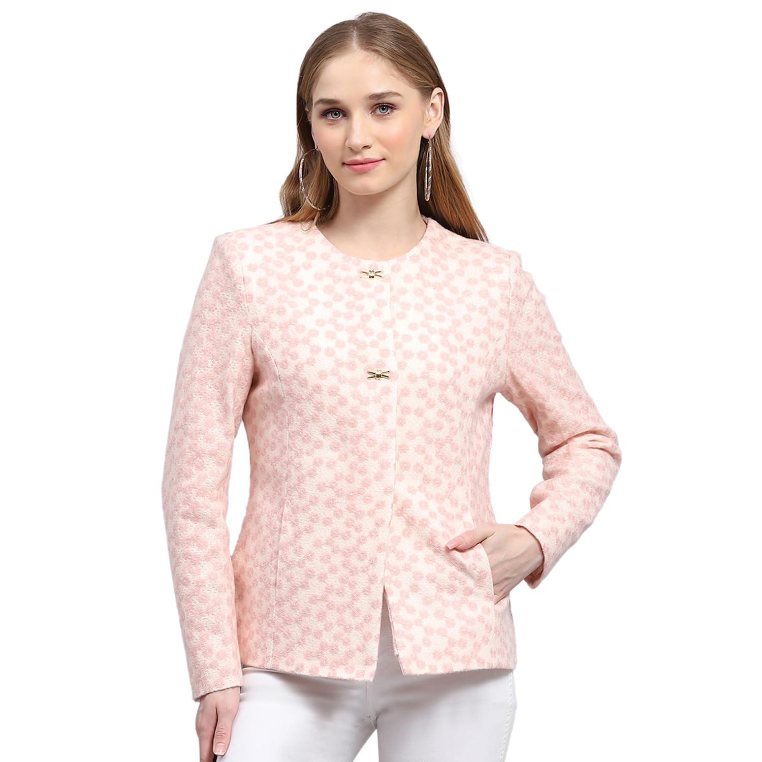monte carlo Womens Embroidered Round Neck Full Sleeve Coat (224067306)-picture-21