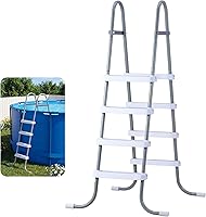 VEVOR 4-Step A-Frame Above Ground Pool Ladder for 48" Walls - 300 lbs Capacity, Non-Slip Steps, Rust-Resistant Steel, Easy Setup