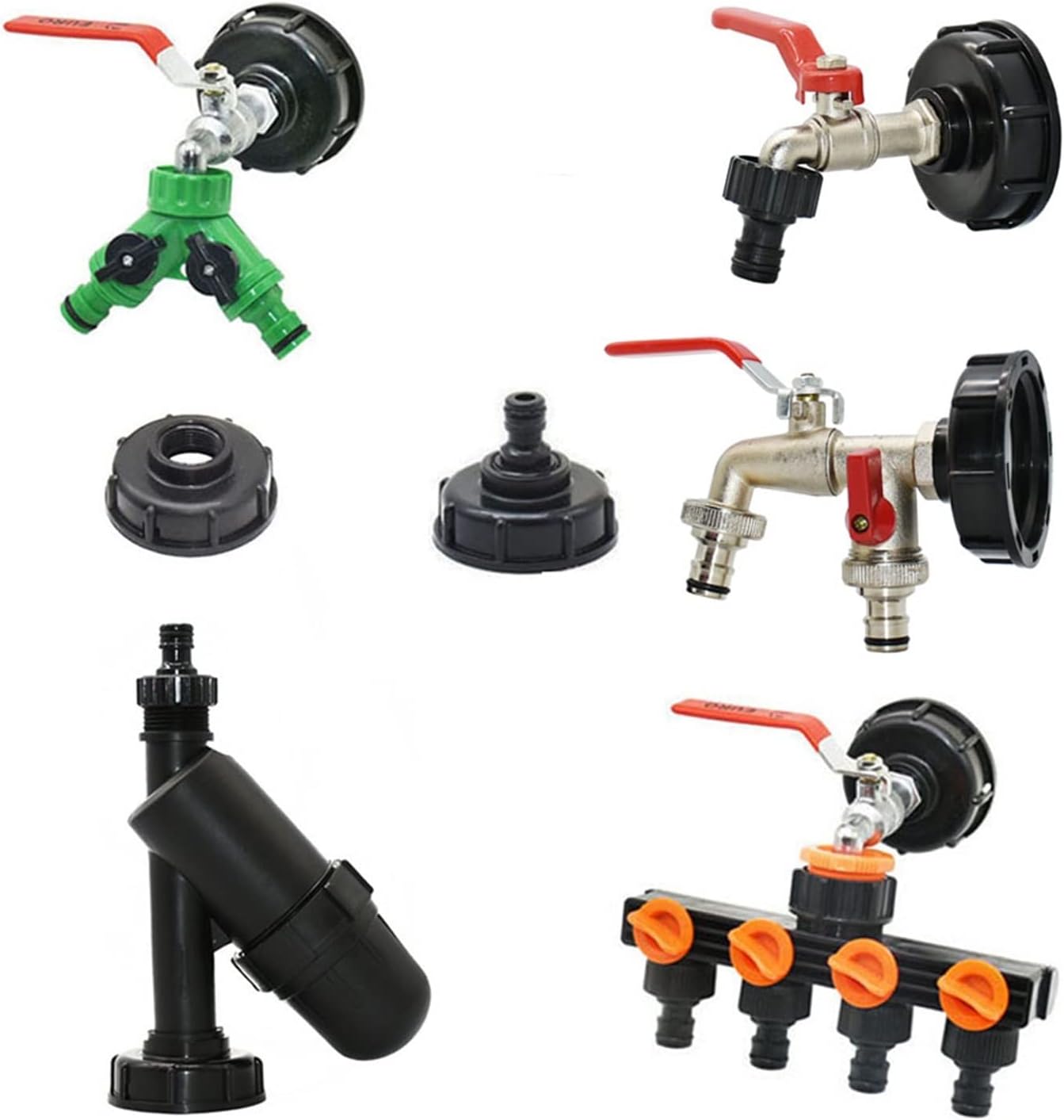 NALsa Tank Adapter Female Thread Water Tap Connectors Valve Replacement Fittings Alloy 2/4-Way Coupler 1Pcs (Color : Tap x 2inch)