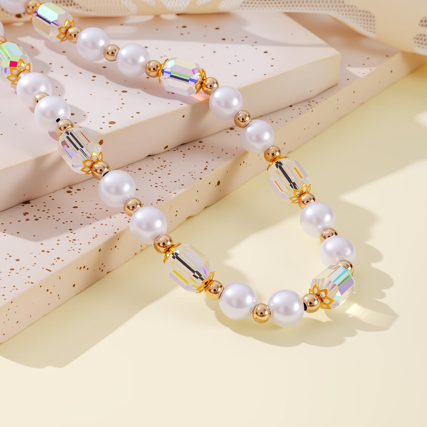Beaded Pearl Phone Charm Cute Wrist Strap Handmade Crystal Beaded Camera Strap for Cell Phone Digital Camera Bag Keychain image 3