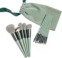 kit de Pincéis de Maquiagem 13 peças com Bolsa de Armazenamento para Base em Pó Solto Blush Corretivo Sombra Conjunto de Pincéis Cosméticos Sobrancelha