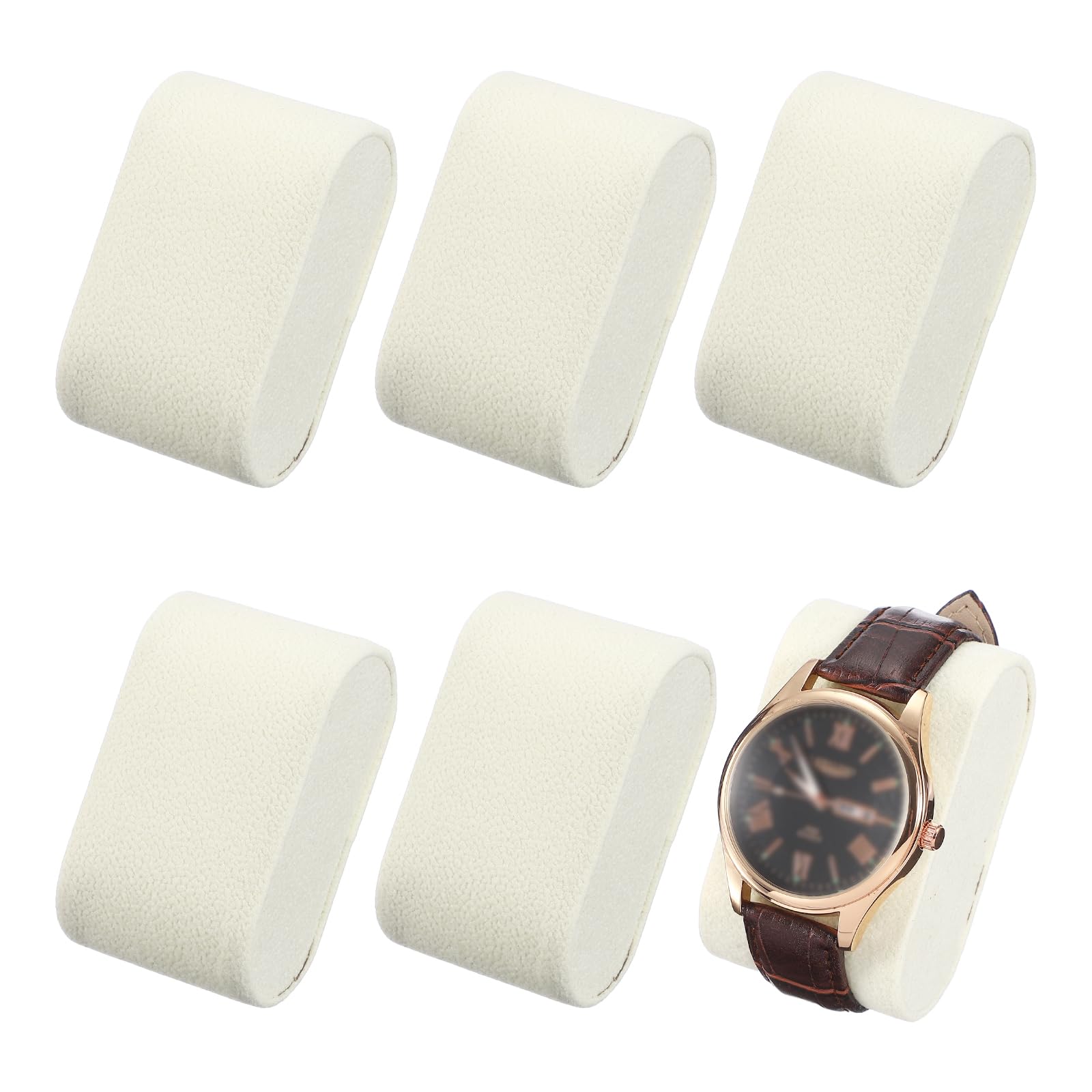 Coussin de montre de luxe en velours blanc pour présentoir de bijoux