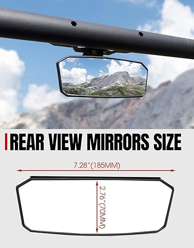 Miniatura 8 de A & UTV PRO Espejo retrovisor para Can Am Commander 2021-2026, espejos retrovisores centrales convexos para 2018-2026 Can Am Maverick Trail/Sport