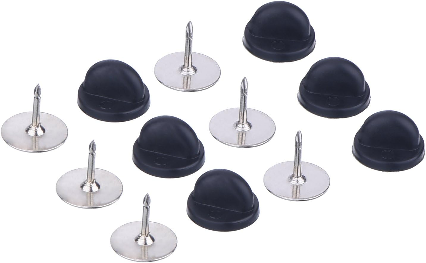 eBoot Tie Tacks Blank Pins with PVC Rubber Pin Backs (100)