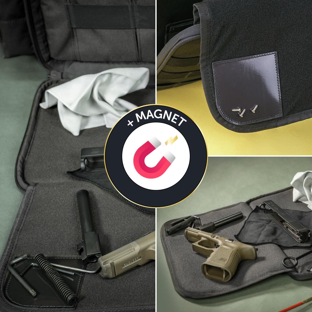 DÖRR Waffentasche ProTac, Taktische Einsatztasche für Schießsport, Airsoft, Jagd & Outdoor, Angeln, Kurzwaffentasche für Munition, Magazine & Zubehör, abschließbare Pistolentasche, Robustes Polyester