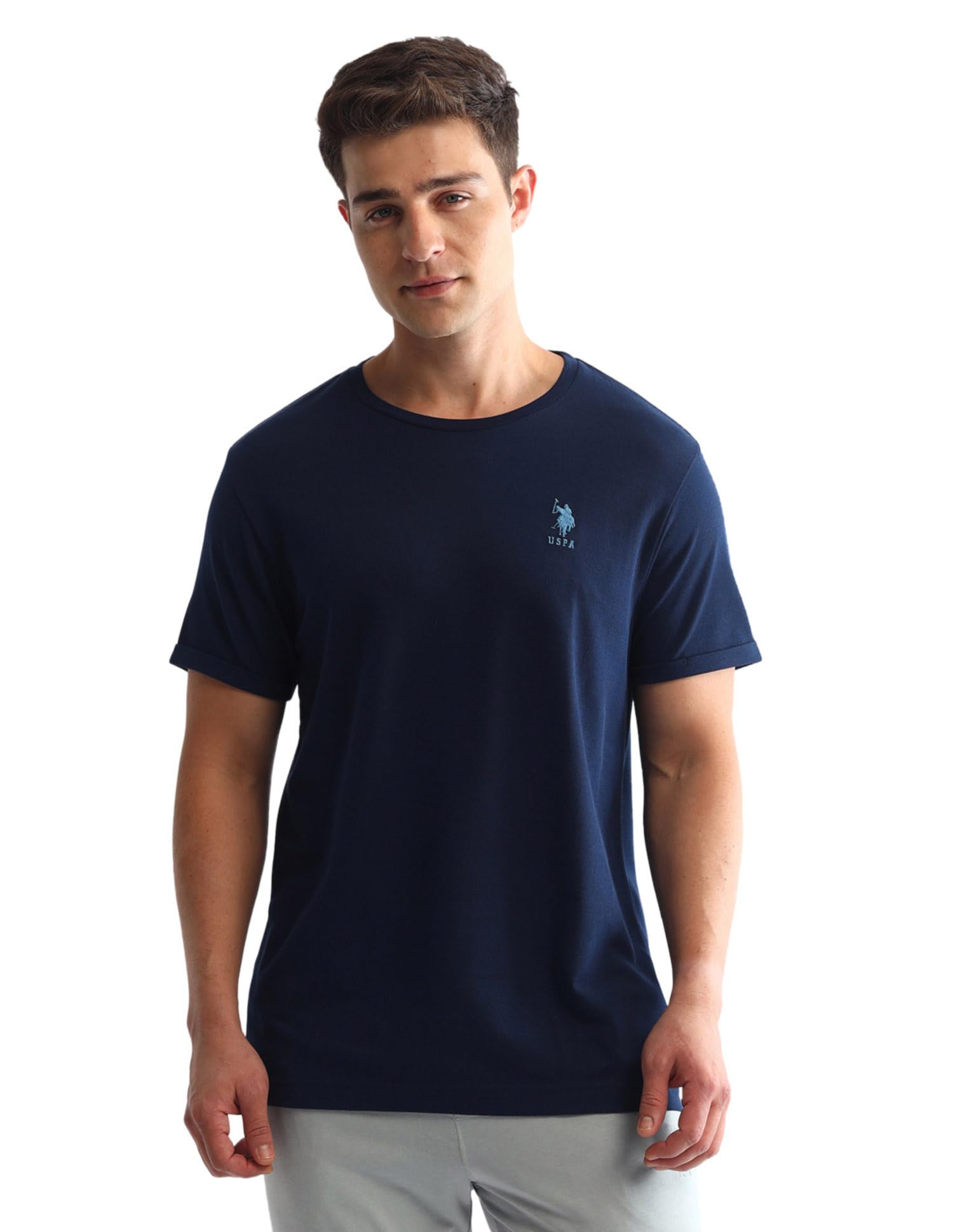 Mens Solid Comfort Fit Loungewear T-Shirt-image-35