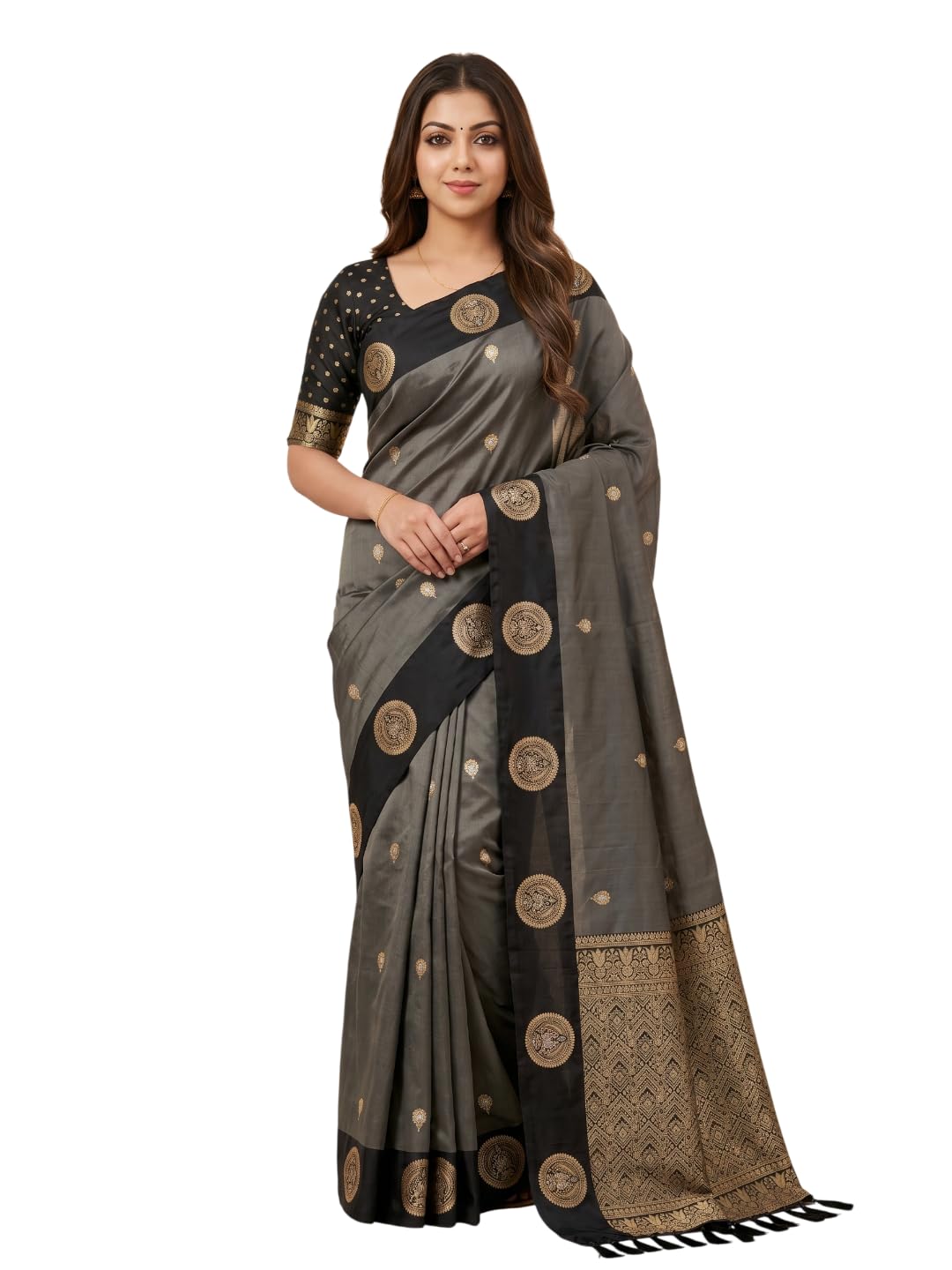 Women's Soft Silk Saree With Unstitched Blouse Piece-image-49
