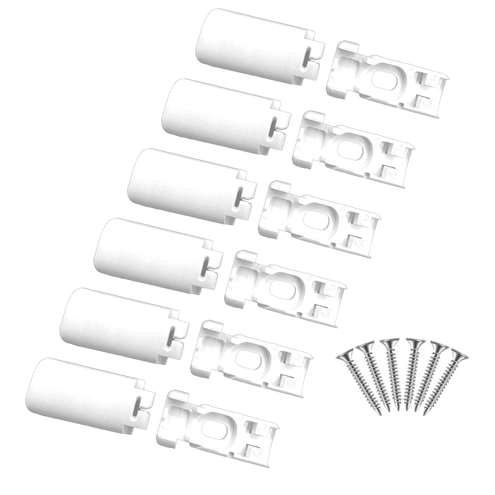 Maxtonser 6Pcs Blind Clamping Brackets Clamping Shoes with Fixing Screws Easy Installation for Enhances Window Dressings