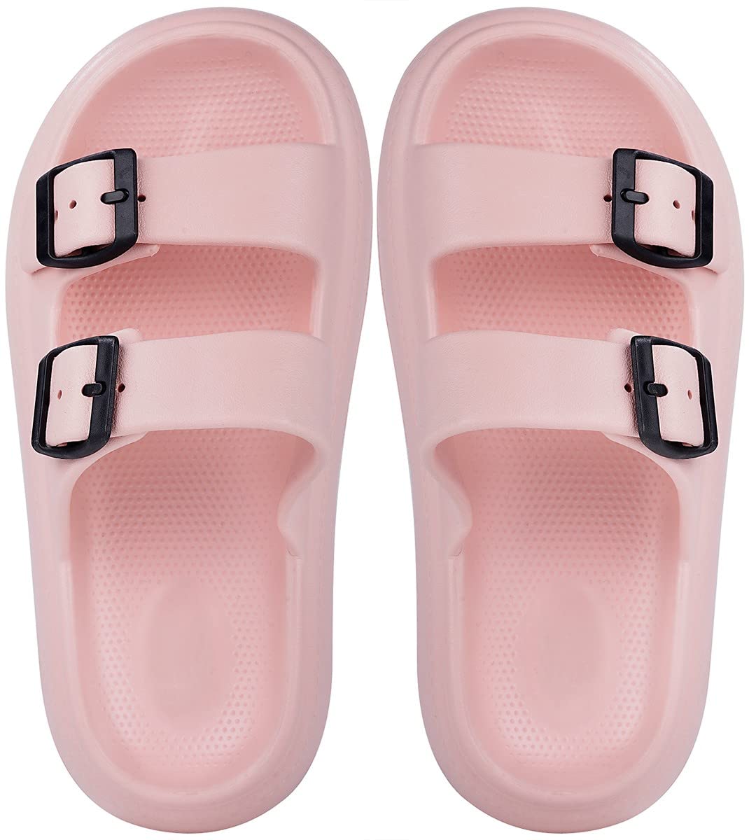 Gaatpot Zapatilla de Baño Niños Niña Chanclas Zapatos de Playa y Piscina Ajustable Doble Hebilla Sandalias Antideslizantes Rosa 33/34 EU
