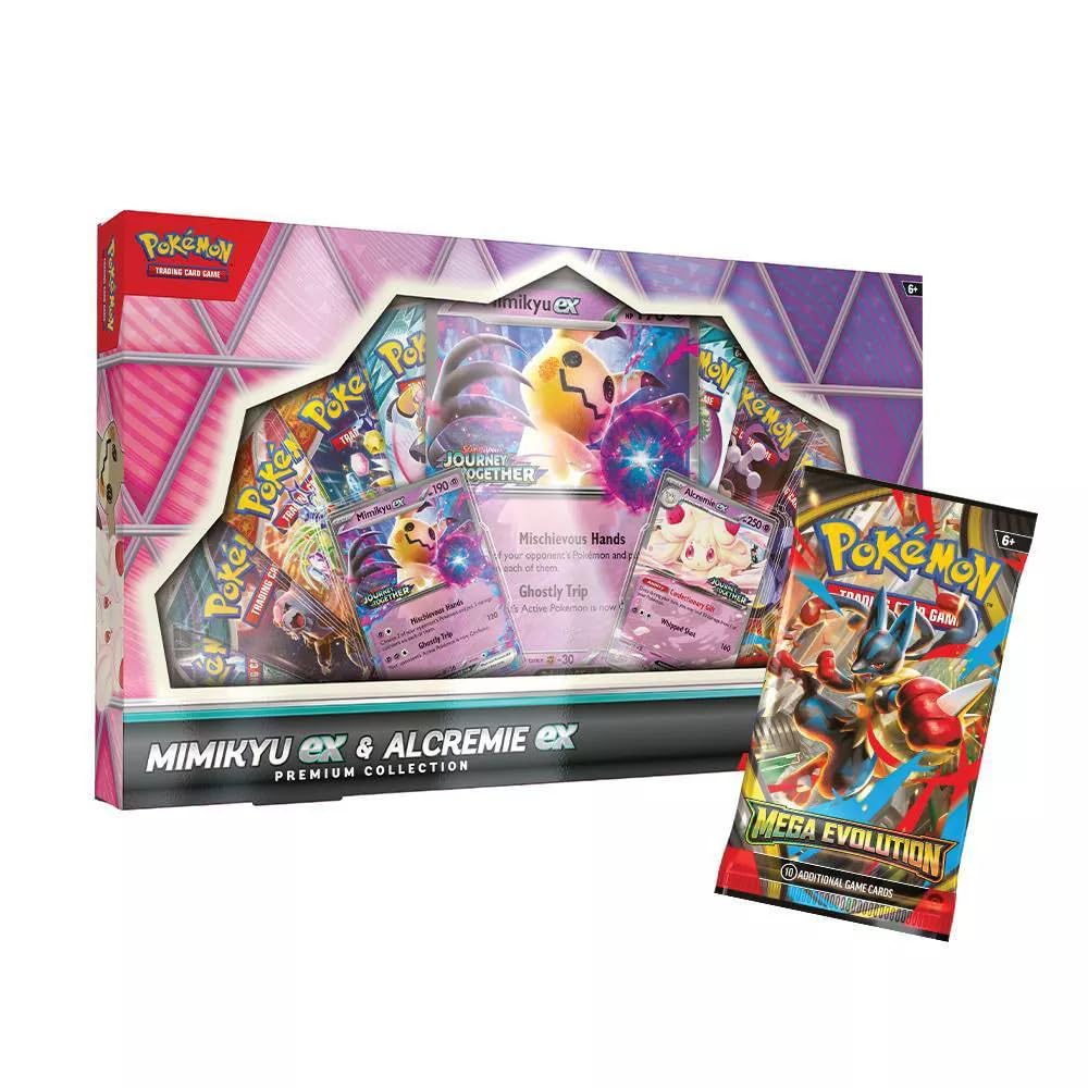 Amazon.com: Pokemon TCG: Mimikyu ex & Alcremie ex Premium