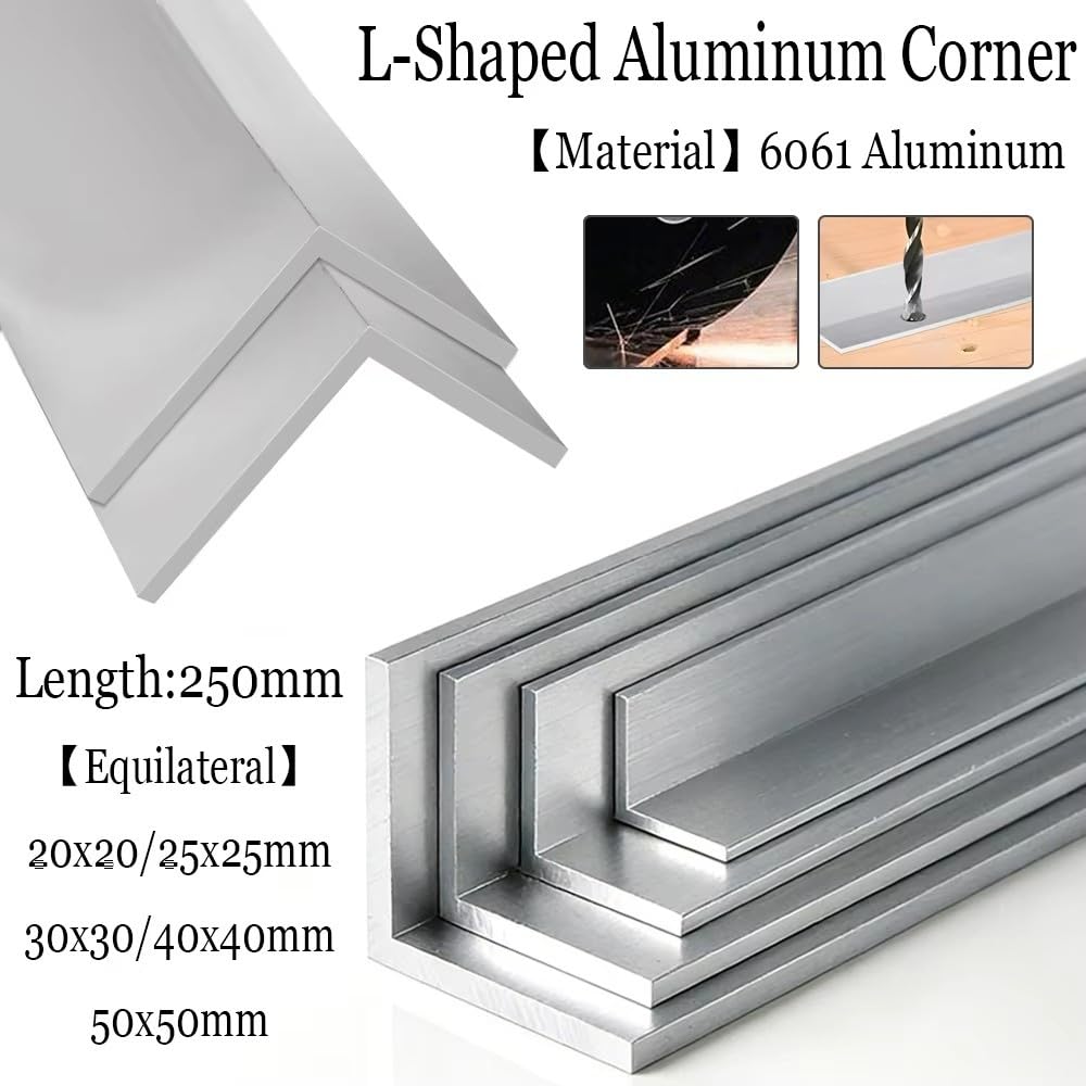 6061 Right Angle Aluminum L-Shaped 1/2pcs