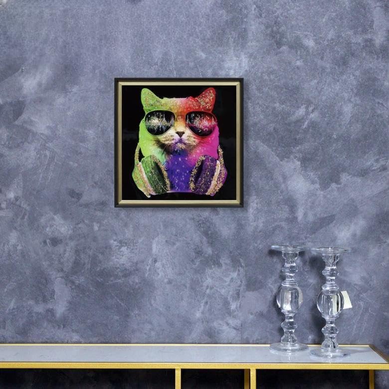 猫クリスタルピクチャーファンキーキャット Amazon.co.jp: Art