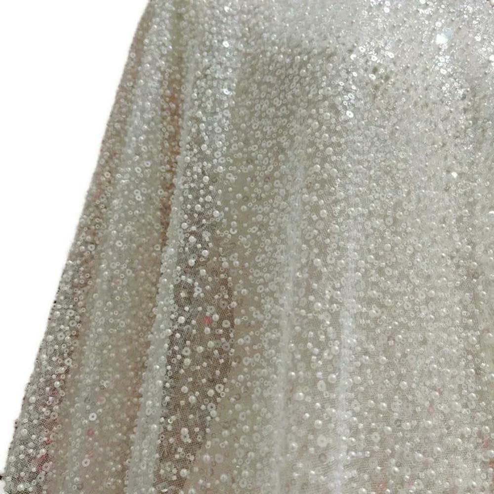 Tessuto in pizzo per cucire abiti, maglia ricamata, Yl8843, 130 cm, Cina