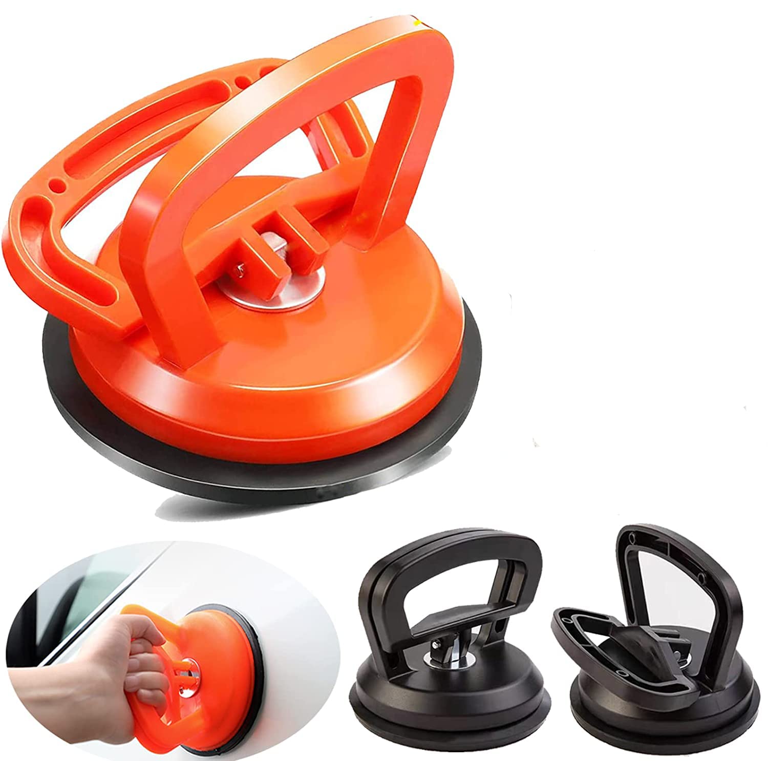 PROXISM Dent Puller - Proxism Suction Cup Dent Puller Handle Lifter Car Dent Puller Remover for Car Dent Repair, Glass,Tiles, Mirror, Granite Lifting and Objects | Brushed finish | Multi