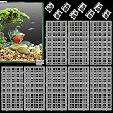 Hamiledyi Plastic Aquarium Divider with Clips Grid Panel Aquarium Lid Hood Fish Tank Divider Filter Bottom Isolation Pane Separator for Mixed Breeding(8 PCS,Transparent)