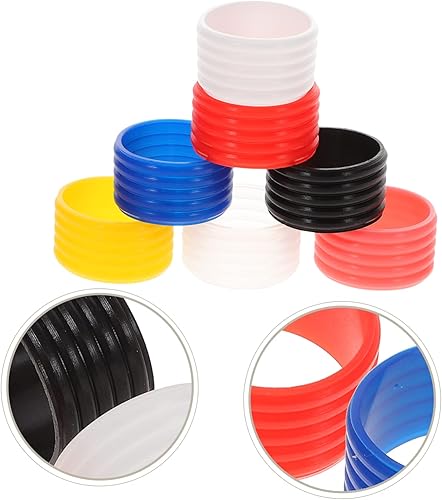 Miniatura 7 de 7 unids anillo de goma de sellado de raqueta antideslizante para raqueta de tenis, suministros de tenis, bandas de agarre de bádminton, protectores