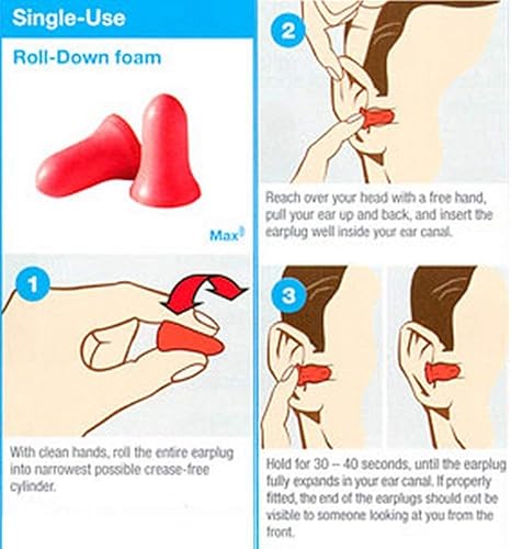 Miniatura 4 de Howard Leight by Honeywell - Tapones desechables de espuma de baja presión, 10 pares (R-01518), color naranja