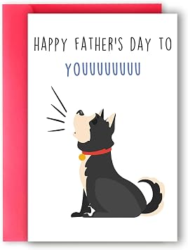 Funny Fathers Day Card, Dog Fathers Day Card From Kids Daughter Son, Fathers Day Good Gifts For Dad or Grandfather, Dog Dad Gift From Dog, Best Dog Dad