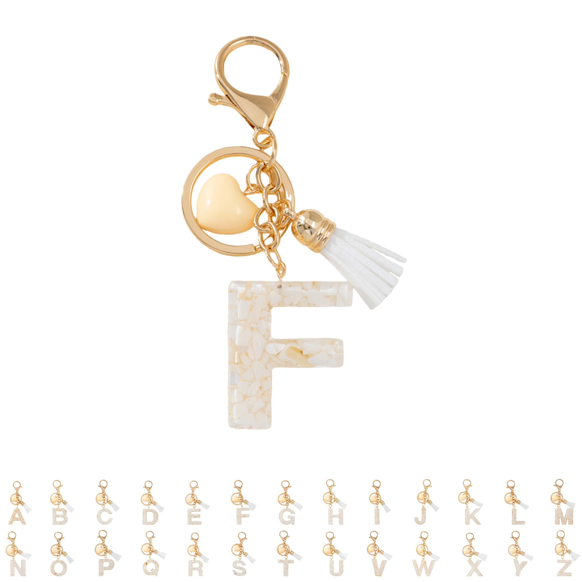 Llaveros Letras Corazón Blanco, Regalo Original para Novia,Llaveros Personalizados con Iniciales para, Porta Llaves Romántico para Mochila y Coche — view 11