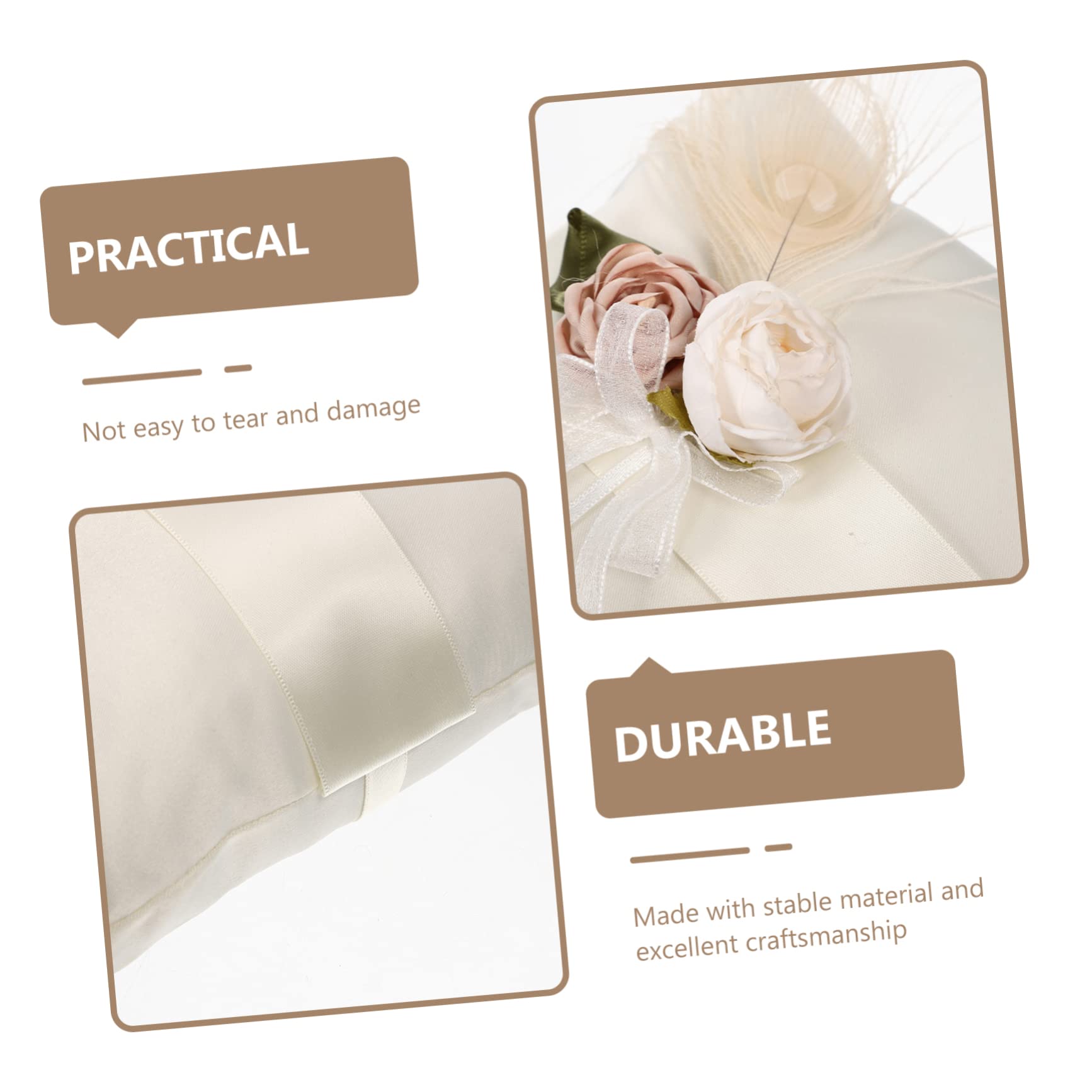 Gadpiparty 5pezzi Cuscino Portafedi Decorazioni Floreali Per Cerimonie Nuziali Accessorio Per Matrimoni e Speciali