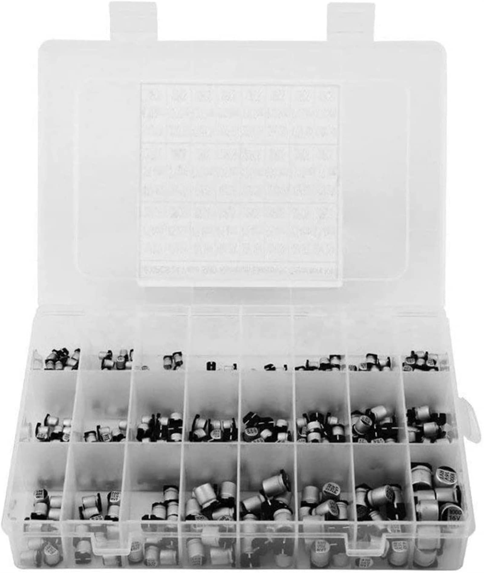 Kit 400 Condensatori Elettrolitici In Alluminio: Assortimento 24 Valori Da 1uF A 1000uF Per Hobby Elettronica - 4