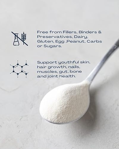 Miniatura 5 de Colágeno en polvo BioOptimal, péptidos de colágeno, sin OGM, proteina de colágeno hidrolizada de primera calidad, colágeno bovino alimentado por