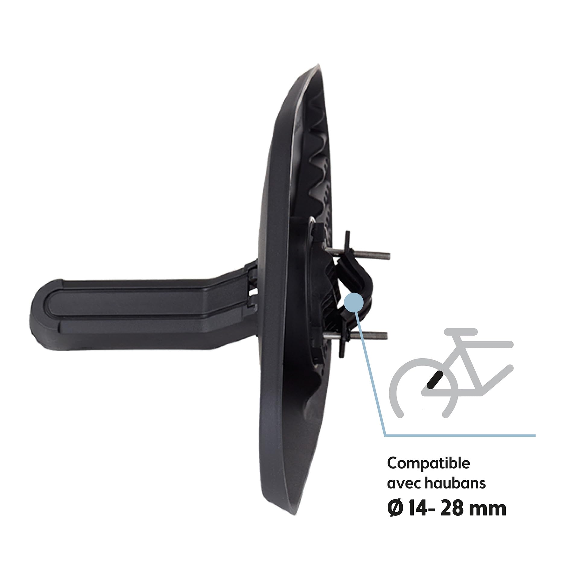 BOBIKE 8011900001 - Siège Vélo Arrière pour Porta-Bagages MIK-HD One Junior, pour Enfants de 6 Ans et Plus Jusqu’à 27 kg, Sécurité Renforcée, Repose-Pieds Réglables et Design Compact, Noir