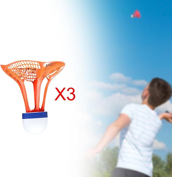 Harilla 3x Windproof Badminton Shuttlecocks Wear Resistant Stable Sports Training Badminton Balls Outdoor Badminton Shuttle Badminton Training Kit for Garden Beaches Outdoor