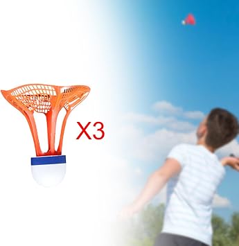 Harilla 3x Windproof Badminton Shuttlecocks Wear Resistant Stable Sports Training Badminton Balls Outdoor Badminton Shuttle Badminton Training Kit for Garden Beaches Outdoor