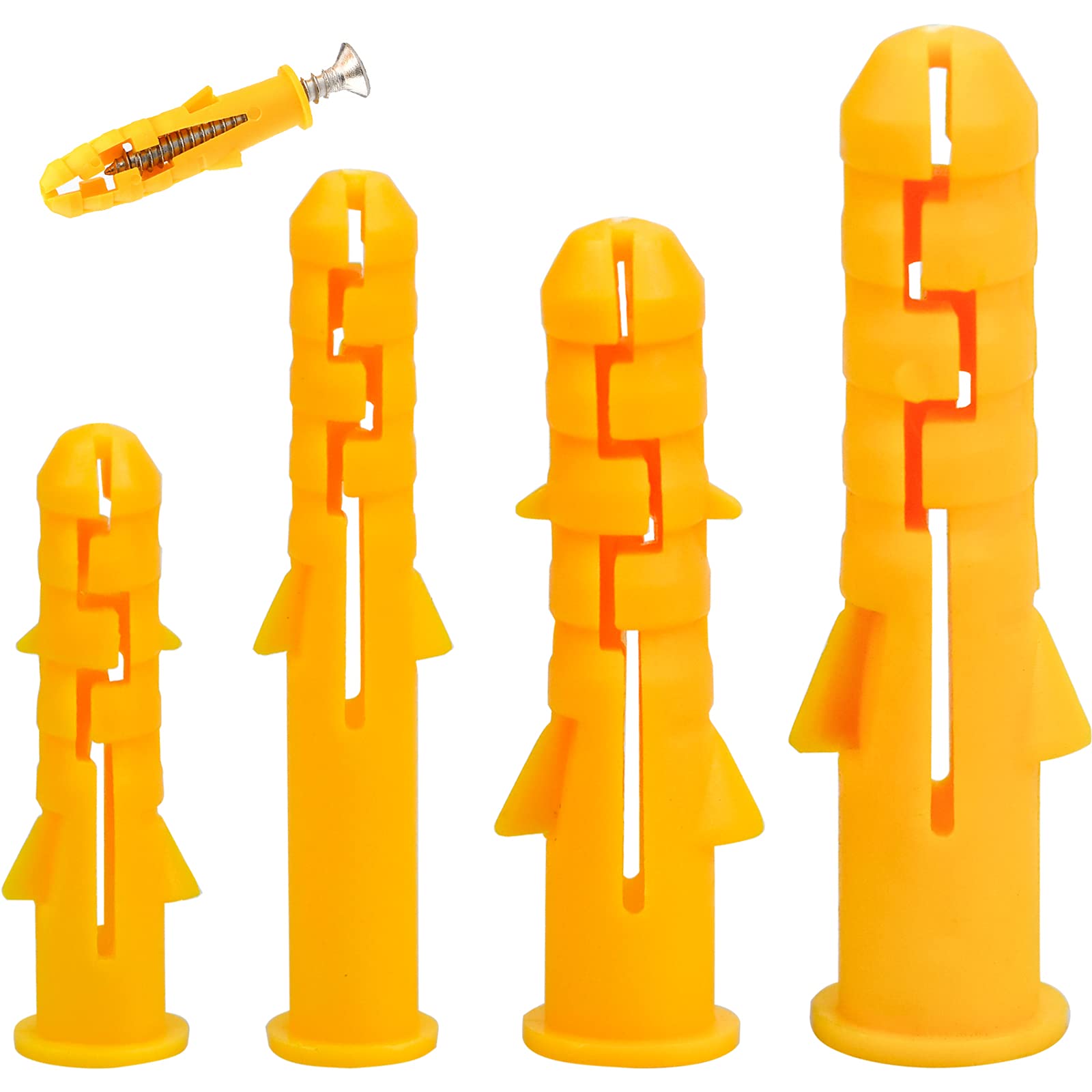 Buy LUOCAI 300 PCS Wall Plugs Plastic Plastic Expansion Pipe Column