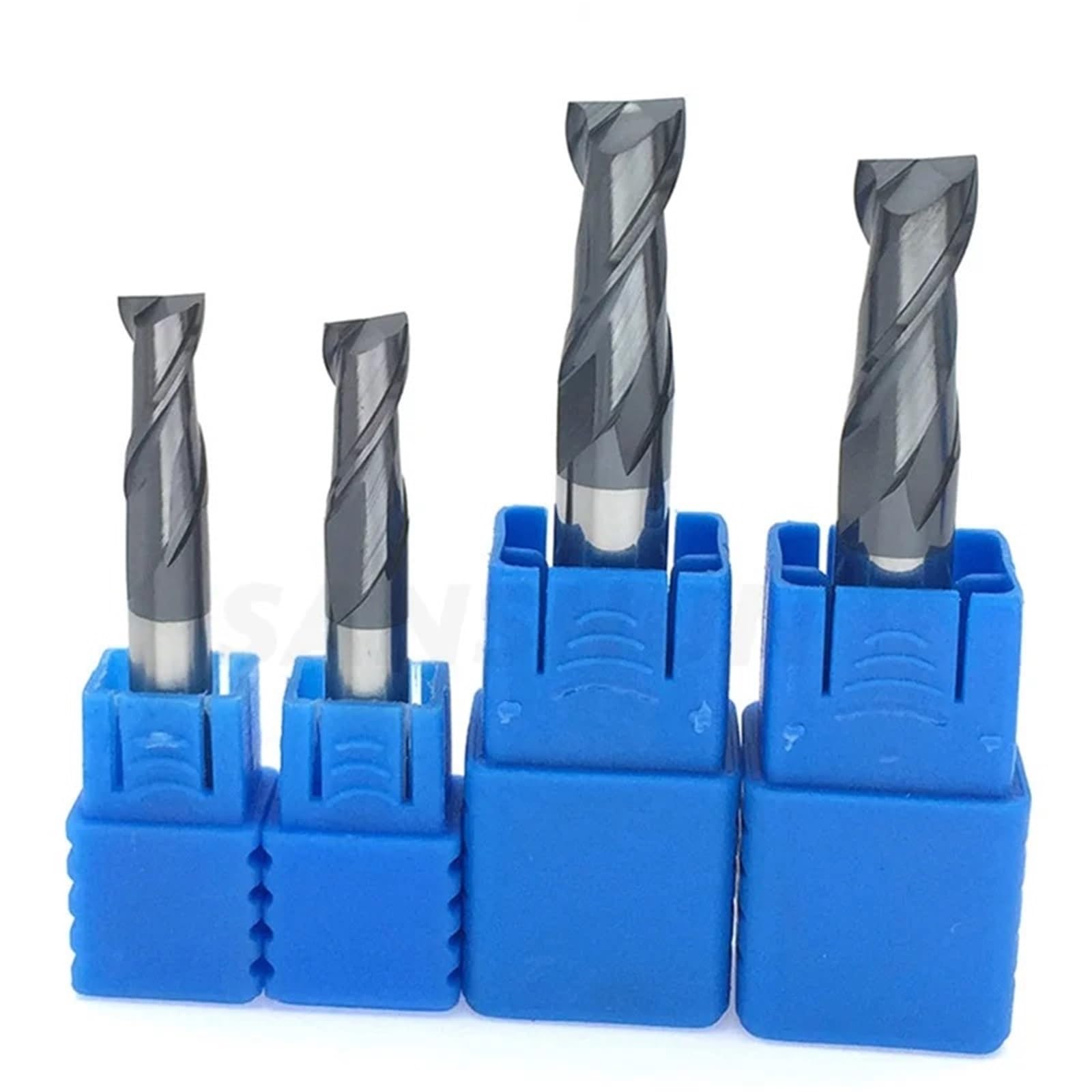 Fresa de aleación, Fresas de extremo carburo HRC50 2 hojas acero tungsteno chavetero aleación dura extendida varios tamaños 1 Uds(16x40x16Dx100)
