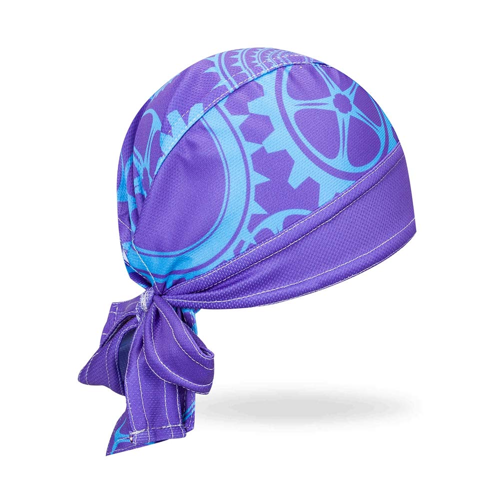 Women's Cycling Adjustable Headwrap Bicycle Headband Cap Motorcycle Bike Headscarf Purple
