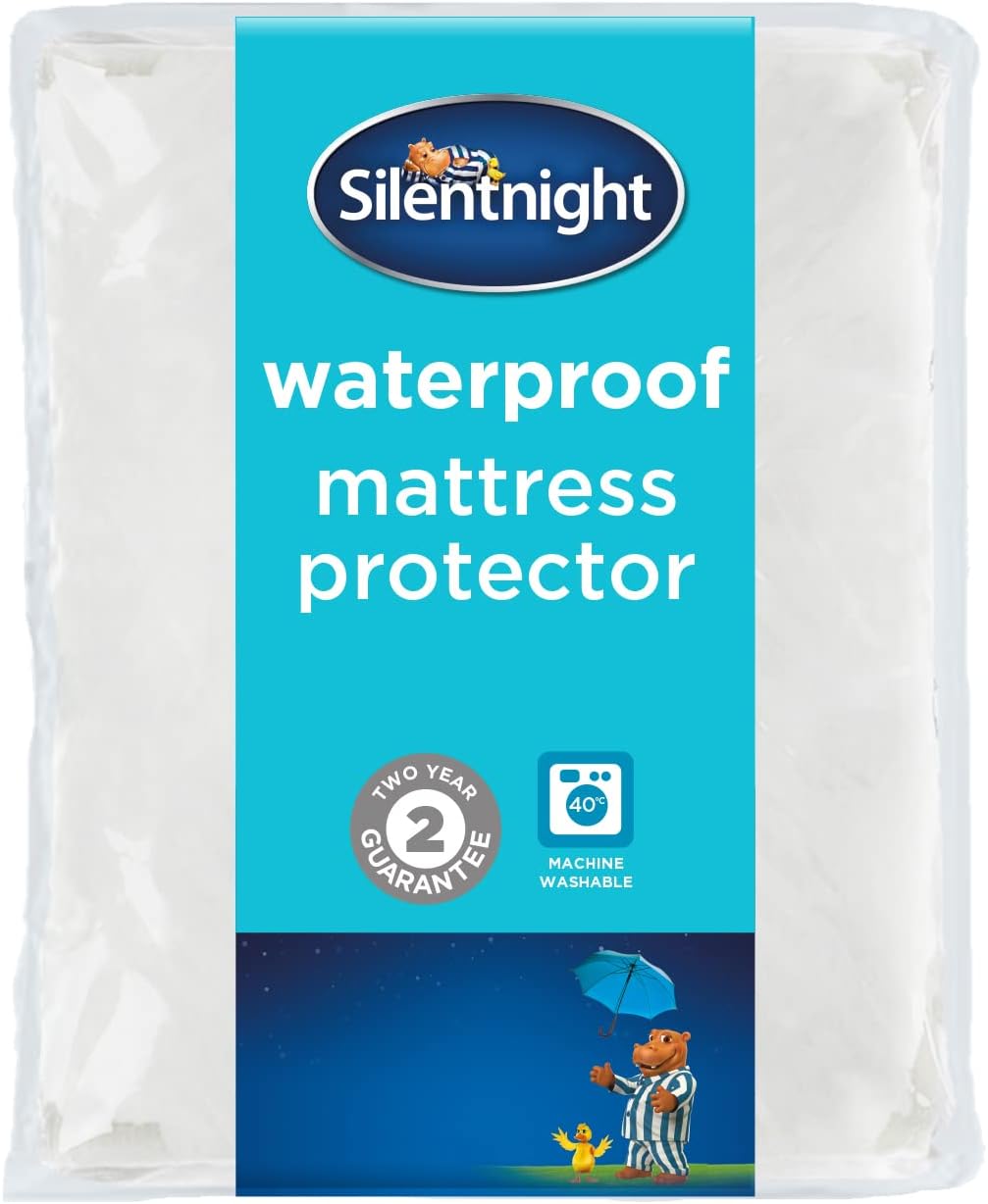 Silentnight Waterproof Mattress Protector - 30cm Deep Fitted Water Resistant Moisture Proof Mattress Cover Pad - Hypoallergenic and Machine Washable - Single (Packaging May Vary)