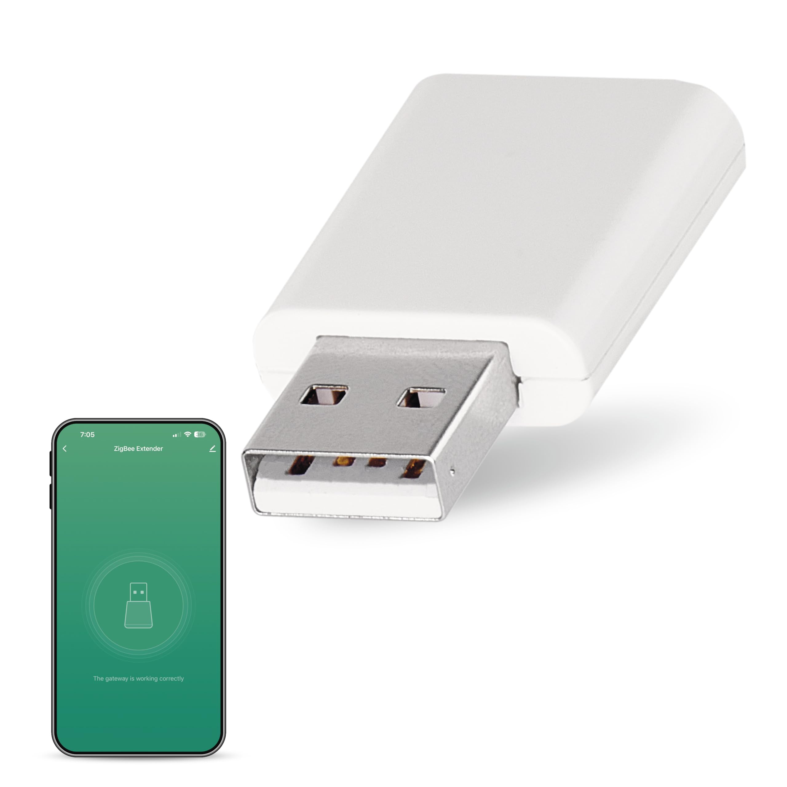 EMOS GoSmart Mini ZigBee Smart Home USB 3.0 wzmacniacz sygnału kompatybilny z Tuya, Smart Life, wymagany koncentrator ZigBee