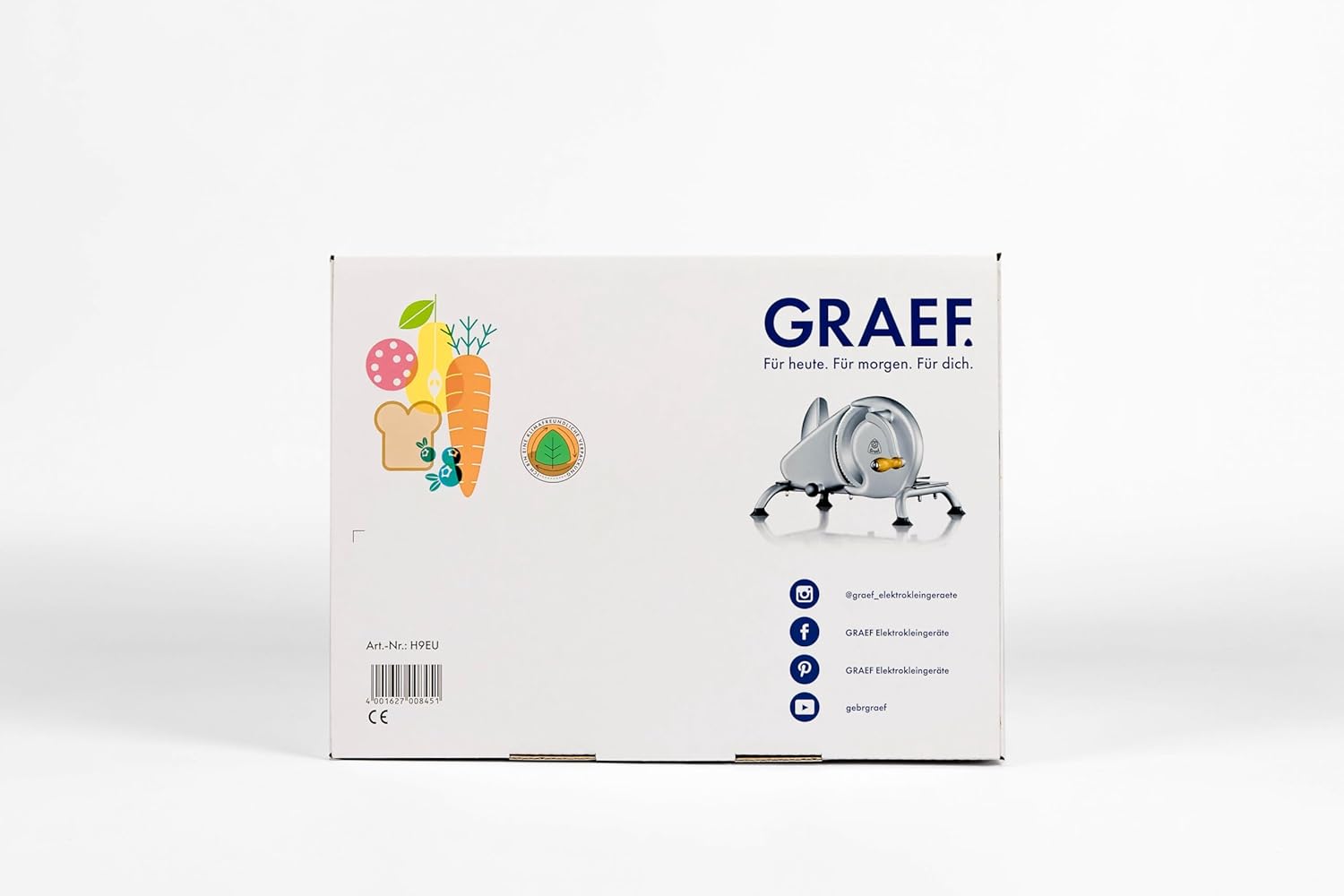 Underside view of GRAEF H9 H9EU All-Purpose Slicer showing suction feet