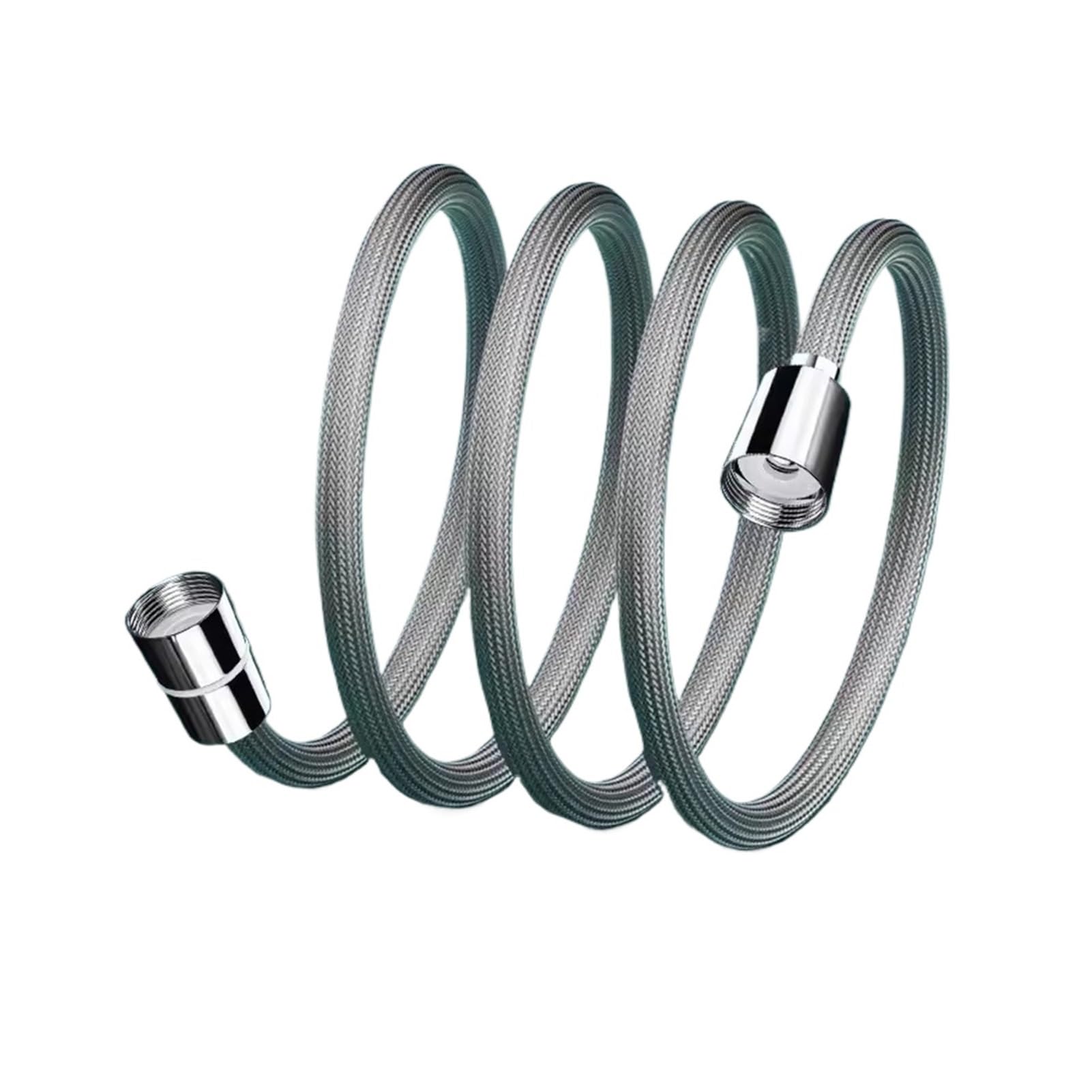 Tuyau de douche en nylon gris haute résistance 1.5m avec raccord universel G1/2