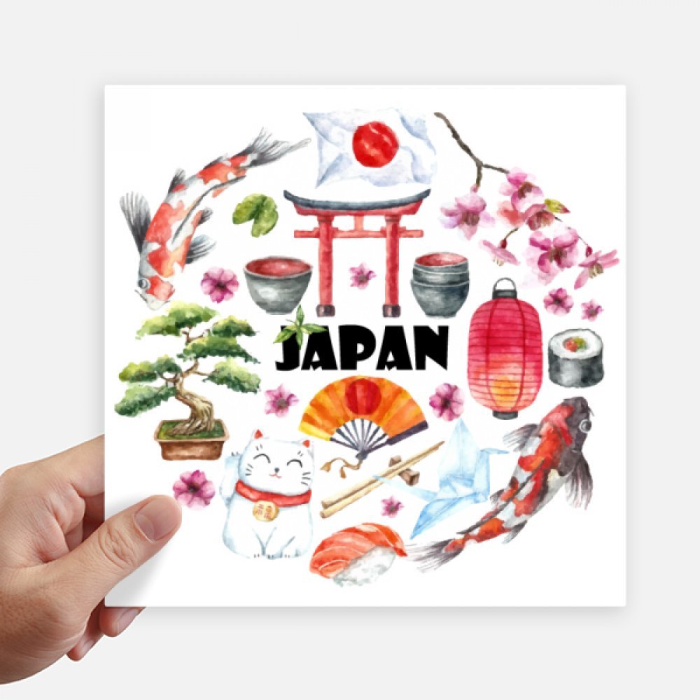 Autocollant japonais aquarelle DIYthinker 20cm : la solution pour personnaliser mur et ordinateur