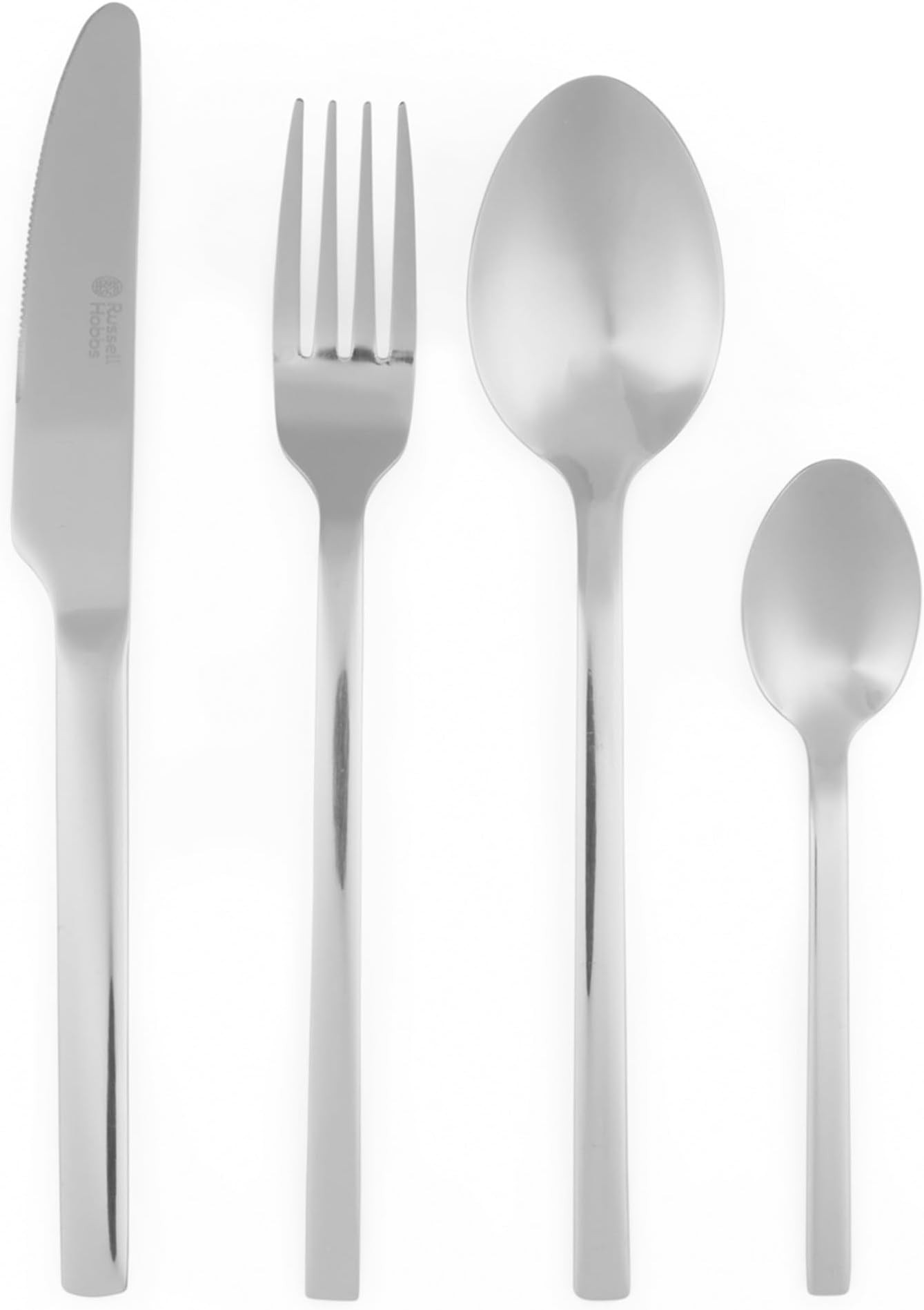 Russell Hobbs Vermont 16 Piece Cutlery Set - 18/0 Stainless Steel Tableware for 4 Place Settings, Dishwasher Safe, Includes Forks, Knives, Teaspoons and Table Spoons, 15 Year Guarantee