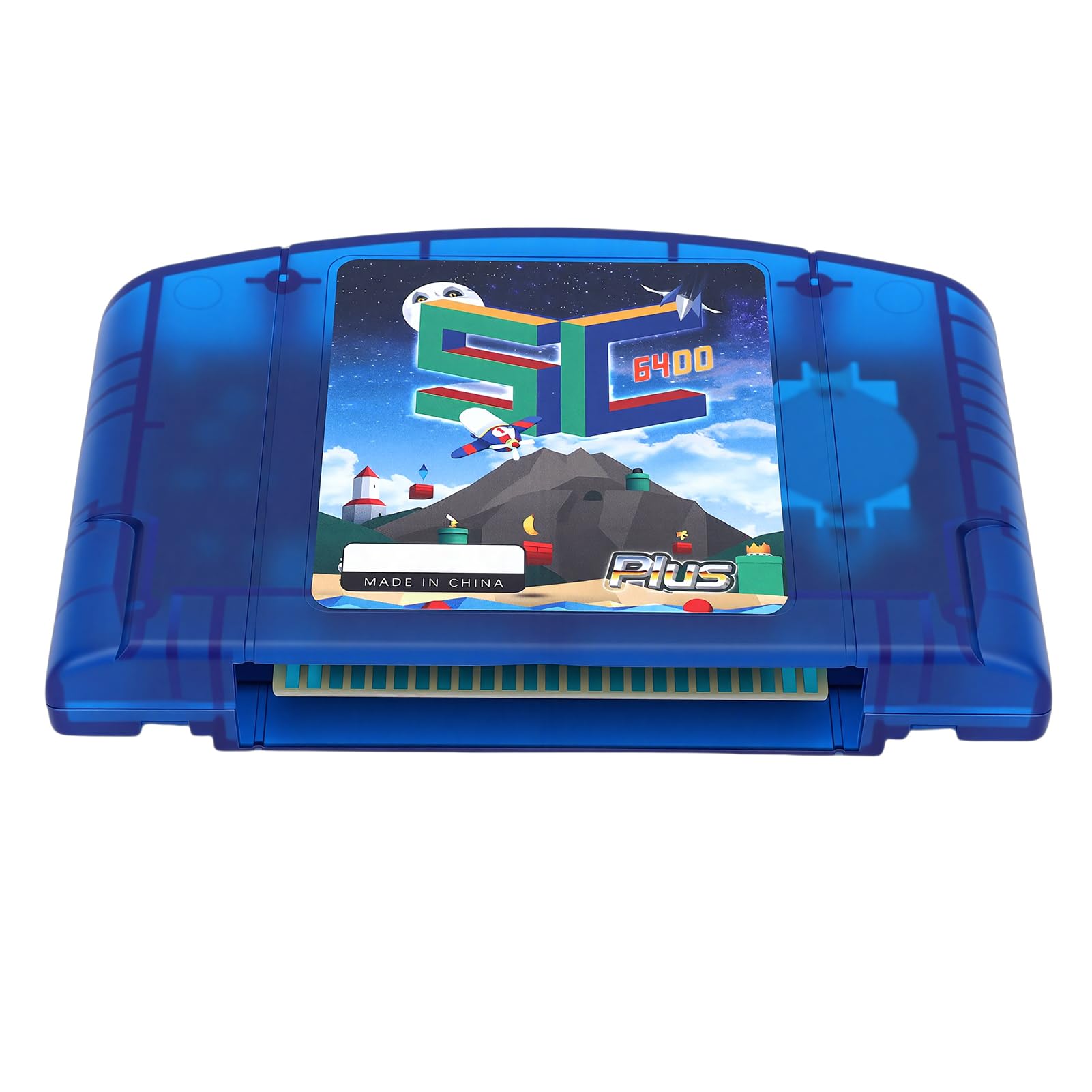 Hidyliu Open-Source-Flash-Cartridge, Hohe Kompatibilität, Schnelle I/O-Leistung für N64-Spieleliebhaber, 32 GB ABS (Blau Transparent)
