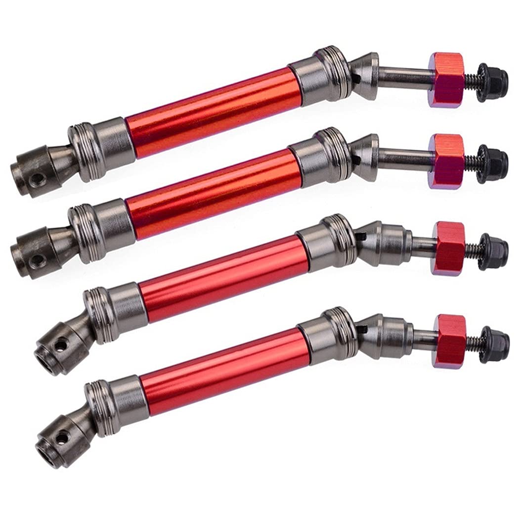 4-Piece Metal CVD Drive Shaft Set For TT02 1/10 RC Car – Aluminum Alloy Upgrade Parts (Blue, 70mm) - View #2