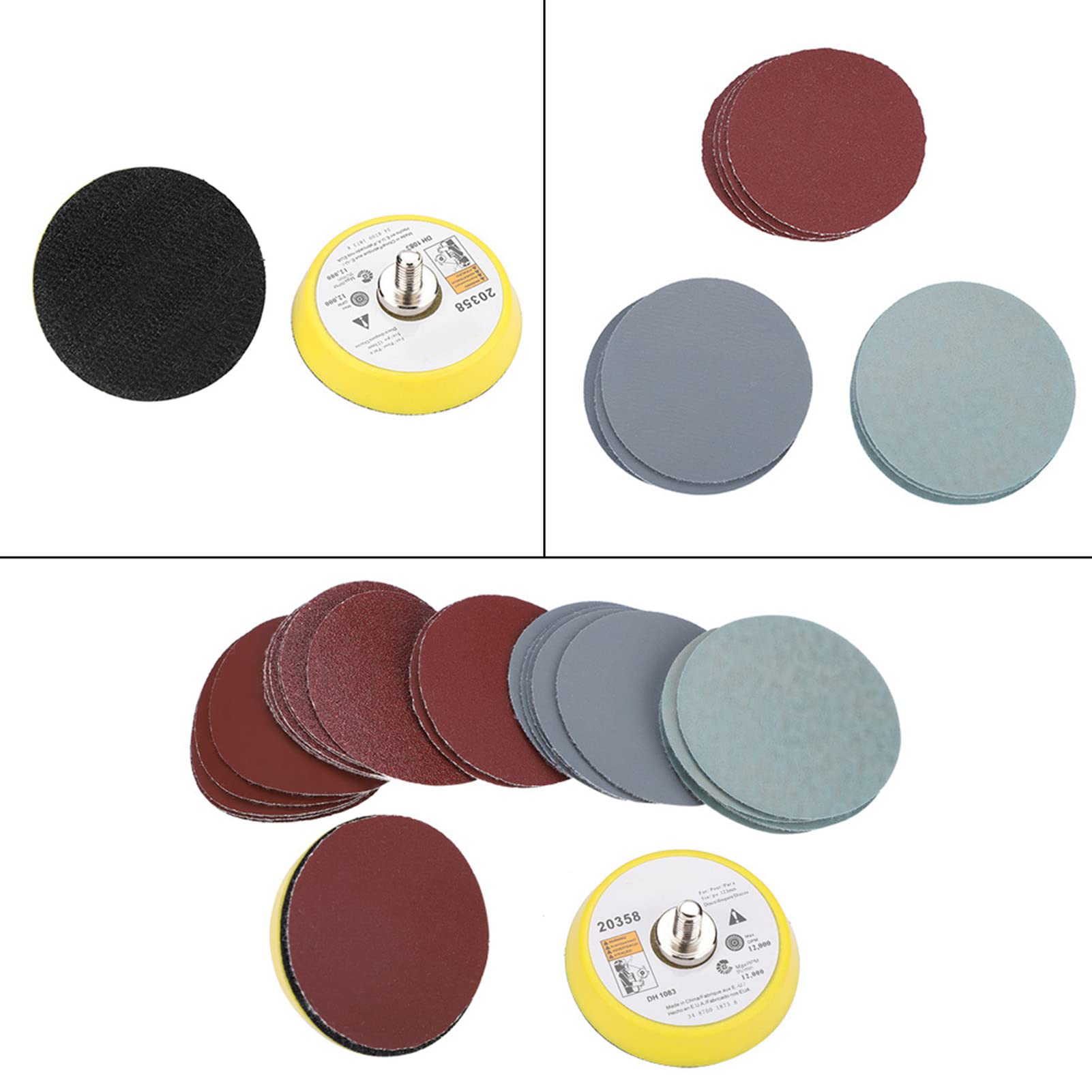Kit de Pulido de Vidrio, Kit de Bricolaje para Pulir Vidrio y Parabrisas, Juego de Eliminación de Rayones de Papel de Lija Discos Abrasivos de Dióxido Ceric Almohadilla de Pulido