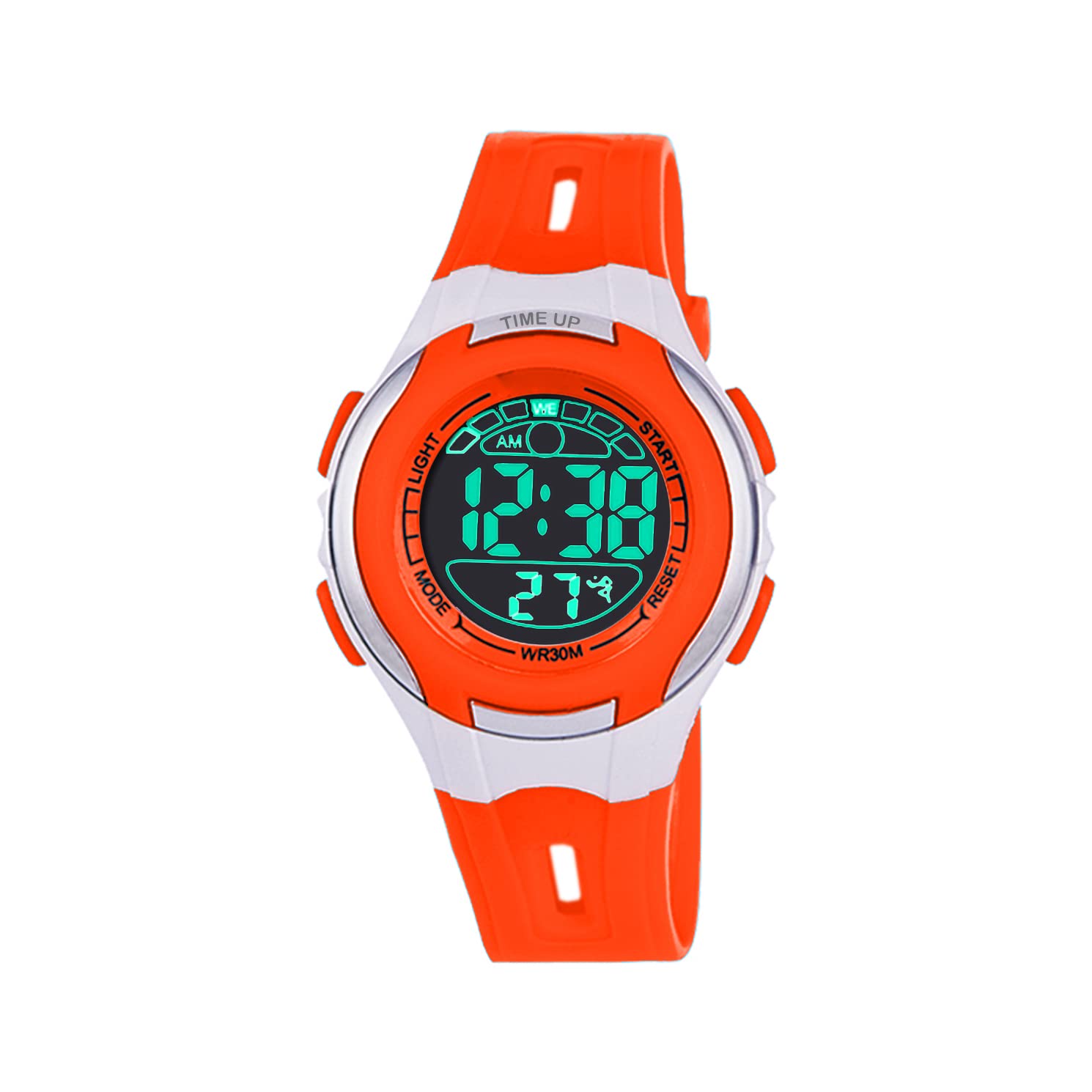 Time Up Digital Dial Alarm,Stopwatch,Glowing Color Light & Waterproof Watch for Boys & Girls (Age:5-12 Years)-NEF45-X (Orange) (B09RQNXMMM) Amazon Price History, Amazon Price Tracker