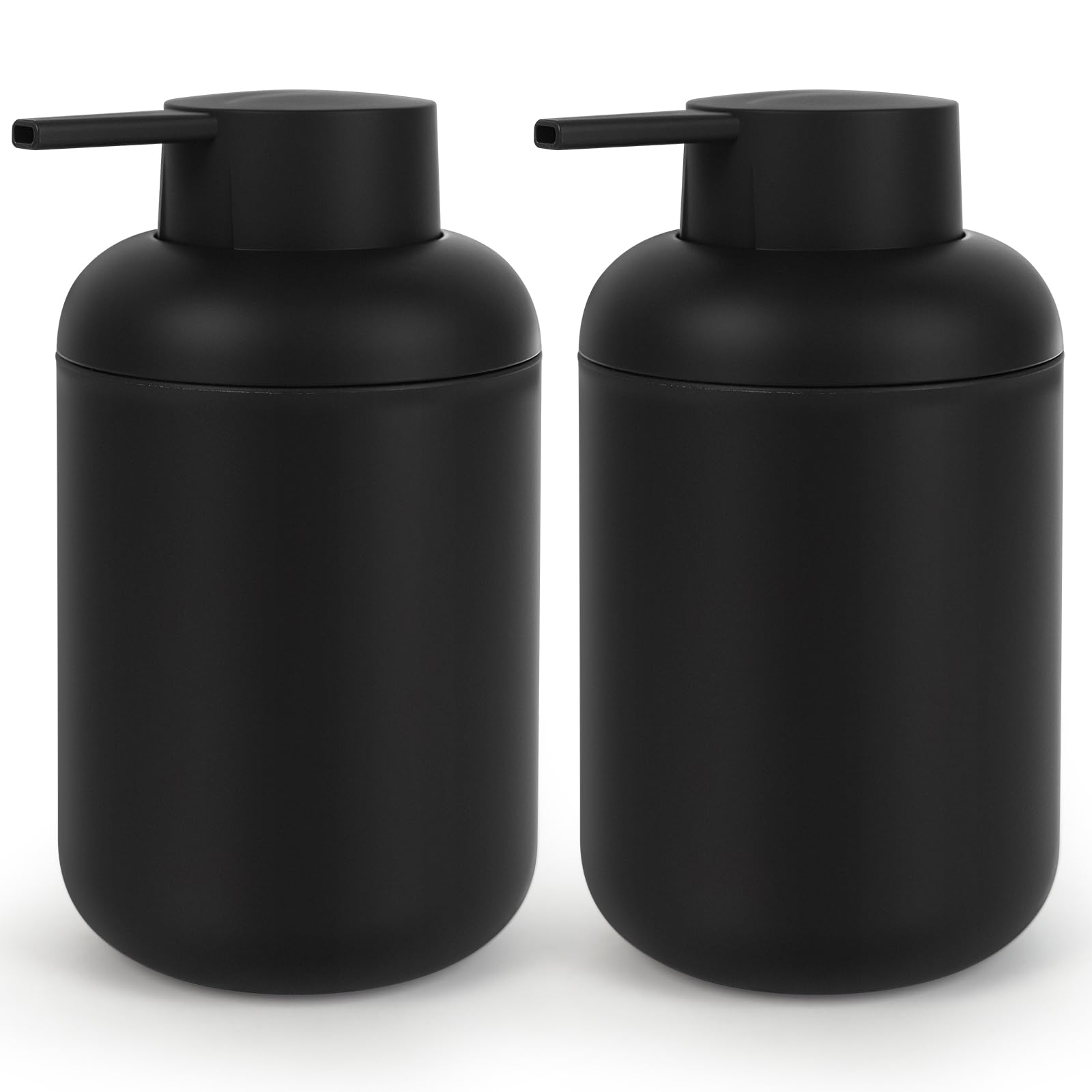 Topsky Plastic Soap Dispenser 330ml Black 2 Pack