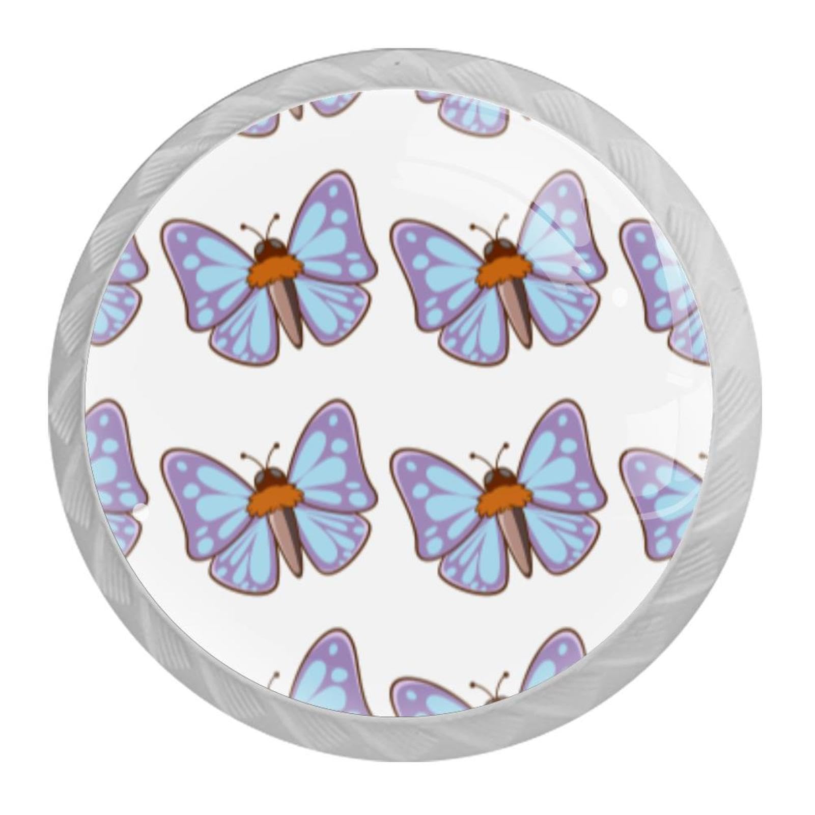 Tqmspg Multi18 4 Pieces Drawer Pulls Butterfly Patterns Door Knobs Dresser Handles For Kitchen Wardrobe Cupboard Hardware Furniture