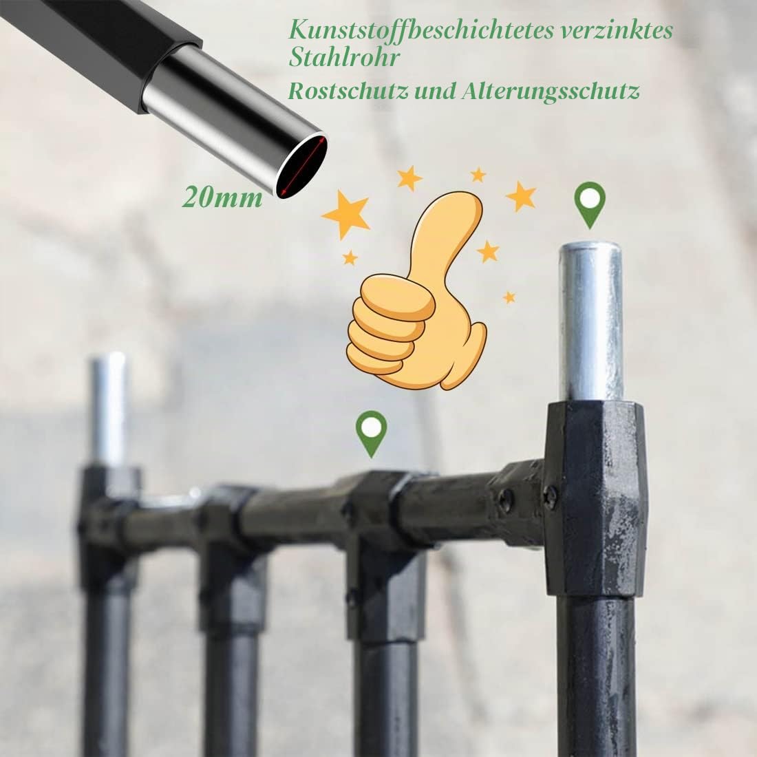 Rankhilfe Halbbogen Verzinkt RosenHalbbogen GartenTorbogen Metall Stabil Rosenbögen HBT：60x240x40cm 90x240x40cm(Schwarz,240x240cm/7.9x7.9ft)