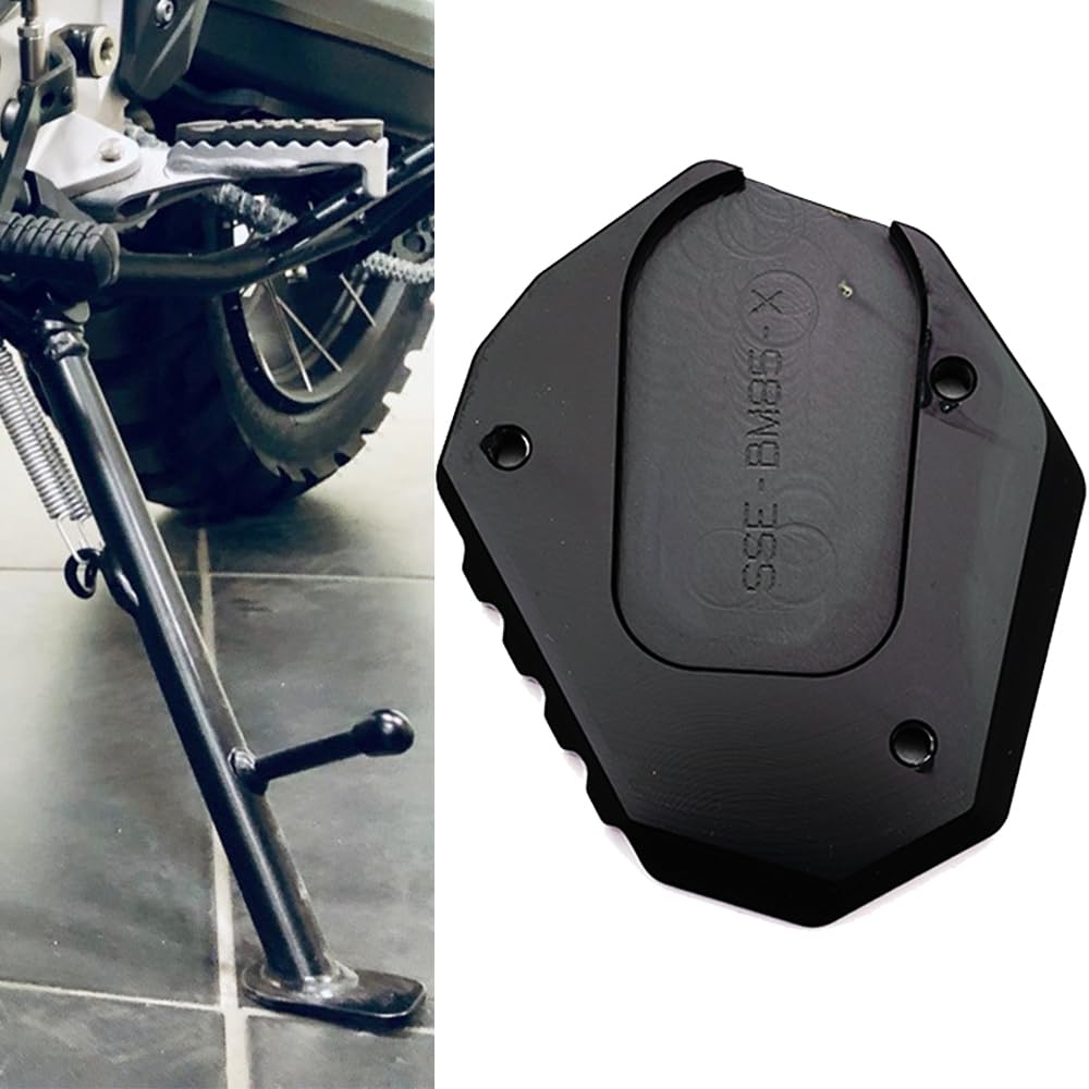 Adatto per B&MW F800GS F900GS F850GS F750GS ADVENTURE Piastra cavalletto laterale per moto CNC Estensione cavalletto laterale F850 GS Adventure F 750 850 GSA F 900 GS ADV (nero)