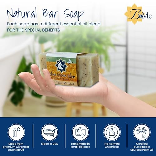 Miniatura 3 de Ain't Buggin Me - Jabón de citronela para hombres y mujeres, jabón natural hecho a mano con aceites esenciales de citronela puros, barra de jabón